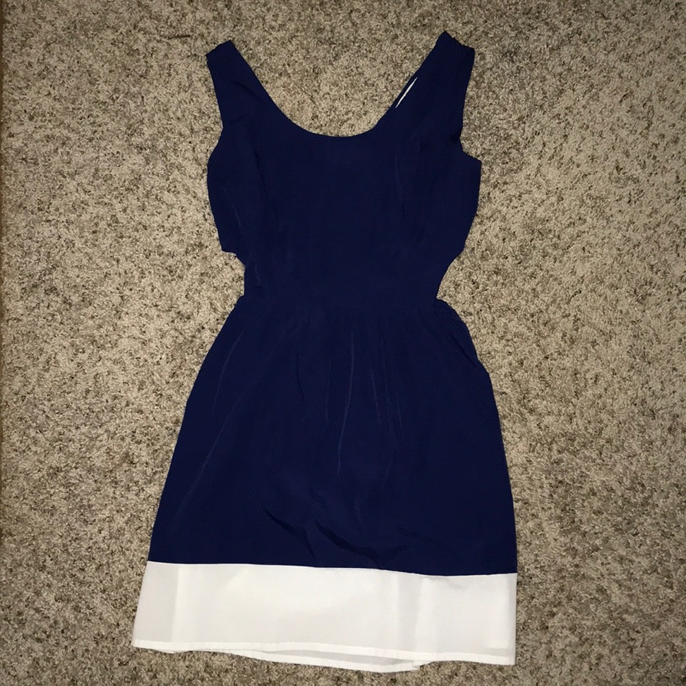Navy blue cutout dress